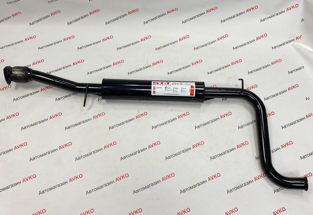 Резонатор под выпускной коллектор STT для  Lada Granta Kalina 2 с гофрой