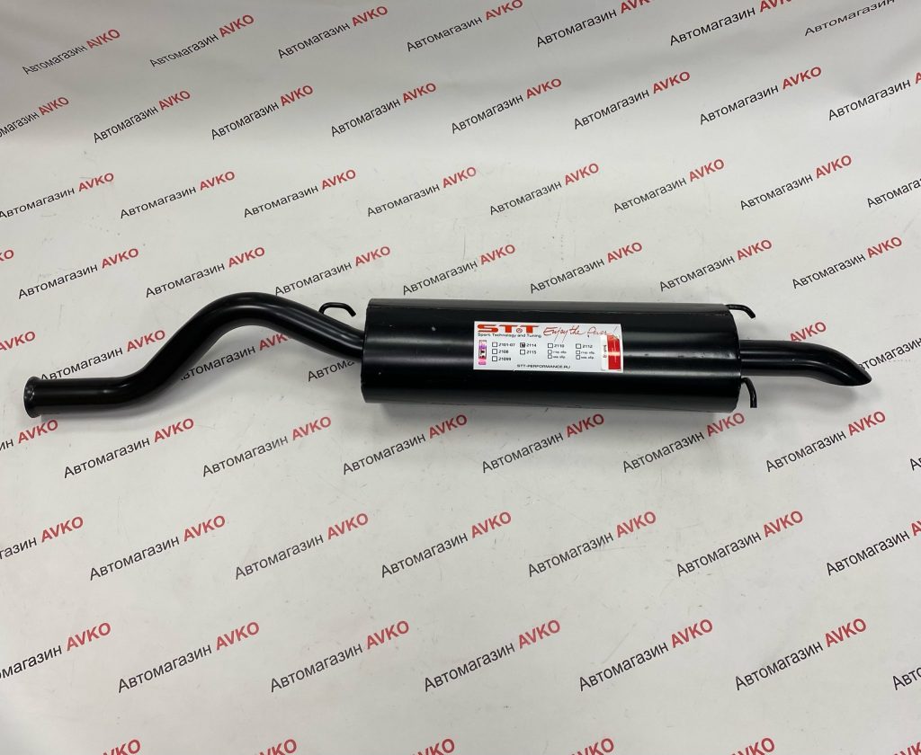 Глушитель STT прямоточный овальный для  ВАЗ 2113 2114