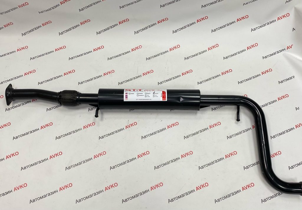 Резонатор под выпускной коллектор STT для  Lada Priora  с гофрой