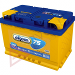 Аккумулятор AKOM 75 Ач прямая полярность 750 A EN 278 175 190