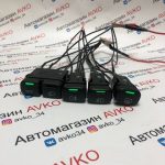 Кнопки салона с пересветом 2113 2114 2115 5шт Зеленые