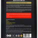 Масло моторное PARTNUMBER 710 Sprint GF-6 0W-20 4л