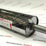 Глушитель «STT» прямоточный,овальный для а/м Lada Priora, (седан, универсал) НЕРЖАВЕЮЩАЯ СТАЛЬ