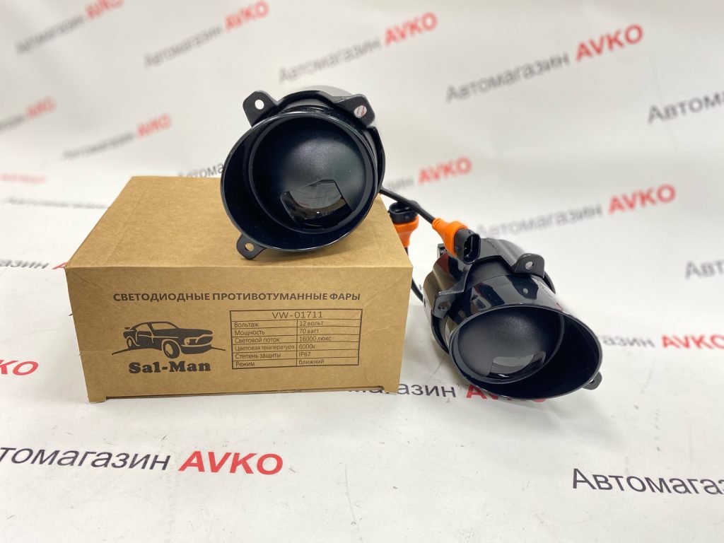 Диодные ПТФ Линзованные SALMAN для Лада Гранта