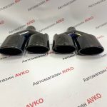 Насадки на глушитель, тёмные  6116  с гравировкой AMG