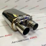 Глушитель универсальный с вакуумной заслонкой