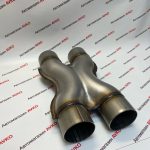 Труба выхлопная X пайп диаметр вход выход 63 мм нержавеющая сталь