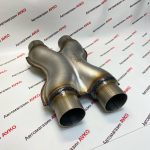 Труба выхлопная X пайп диаметр вход выход 51 мм нержавеющая сталь