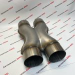 Труба выхлопная X пайп диаметр вход выход 76 мм нержавеющая сталь