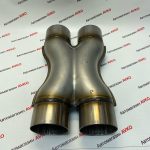 Труба выхлопная X пайп диаметр вход выход 76 мм нержавеющая сталь