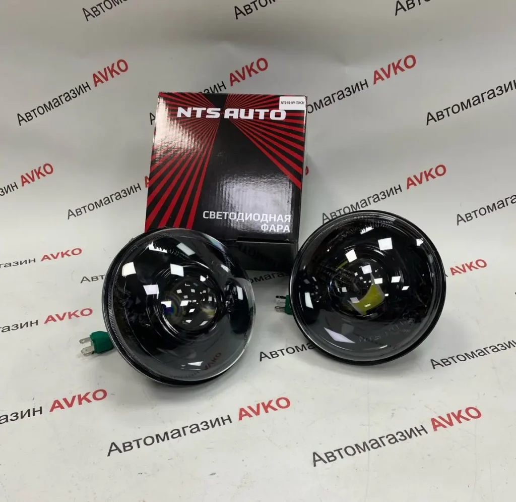 Фара диодная 7дюймов круглая NTS БЕЗ ДХО