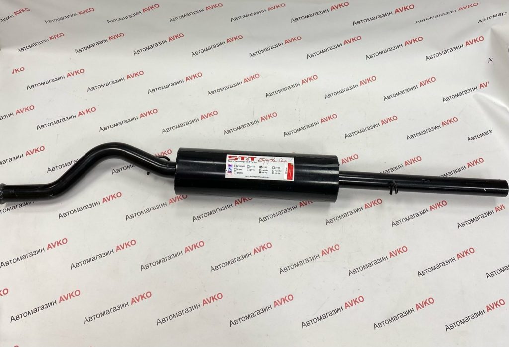 Глушитель  STT прямоточный для  ВАЗ 2110 2111 крепления н о