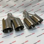 Насадки двойные хром в стиле  M  2шт