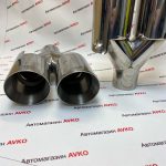 Насадки двойные хром в стиле  M  2шт