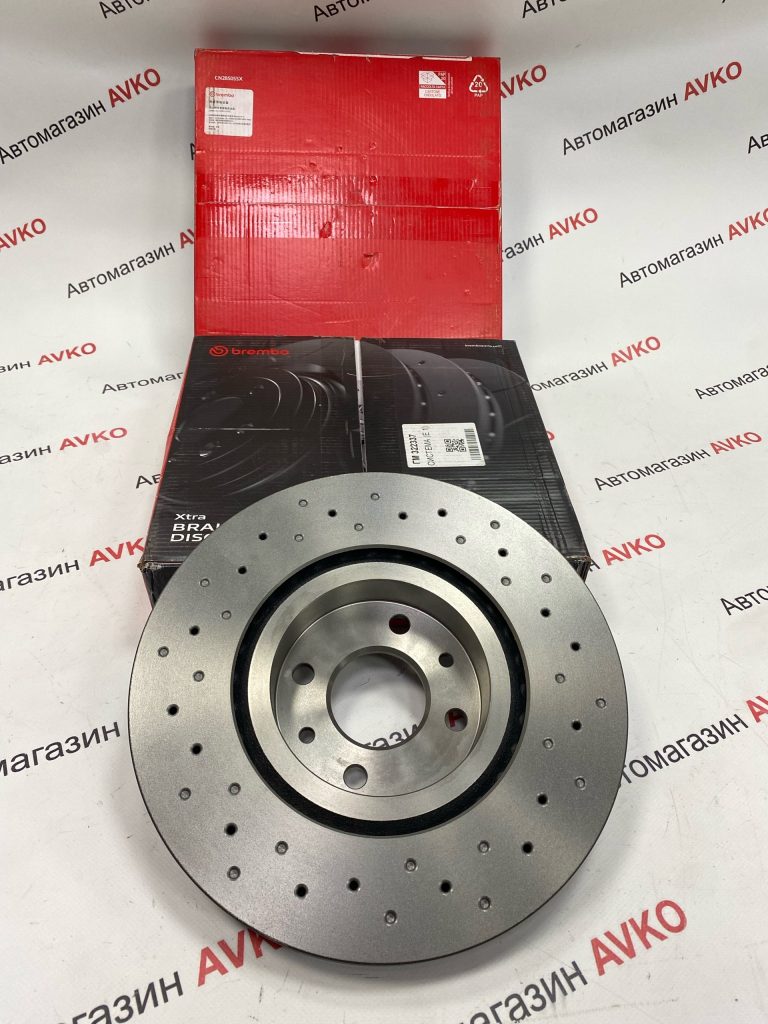 Диск переднего тормоза BREMBO EXTRA R15 вентилируемый ВАЗ 11186 2 штуки