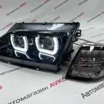 Светодиодные фары в стиле BMW с ДХО 4 LED линзы для Ваз 2113-2115