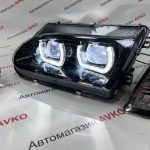 Светодиодные фары в стиле BMW с ДХО 4 LED линзы ВАЗ 2113 2114 2115